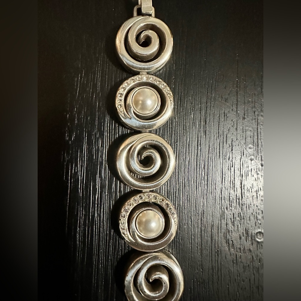 Authentic Brighton Silver Link Circular Bracelet … - image 3